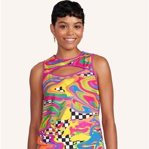 NWT Brittany Allen x Peloton Printed Cut Out Tank